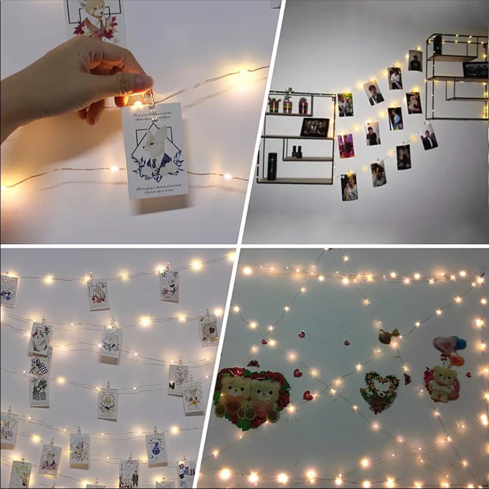 Clip string lights Christmas card/pictures - Picture 3 of 9